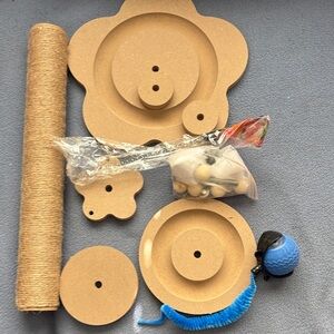 Natural Brown Cat Scratching Post Kit